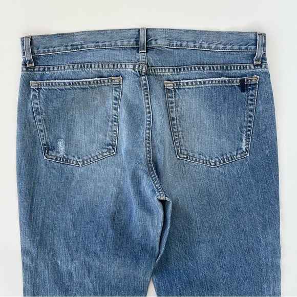 J.Crew Women's Mid rise Button Fly Straight Leg Boy Jeans Size 33 - Picture 4 of 8